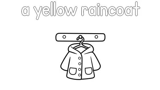 A Yellow Raincoat Coloring Page