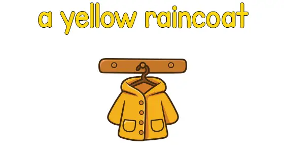 A Yellow Raincoat Coloring Page