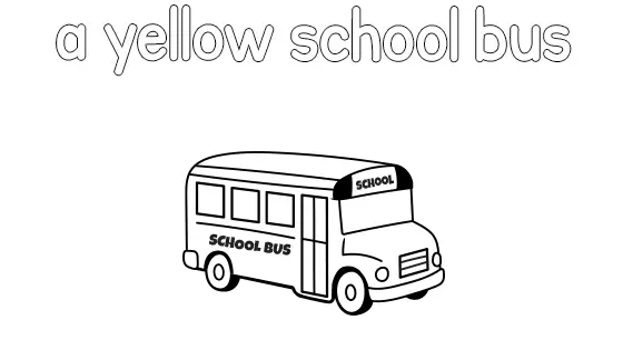A Yellow School Bus Coloring Page