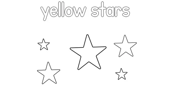 Yellow Stars Coloring Page