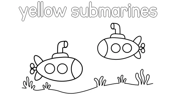 Yellow Submarine Coloring Page