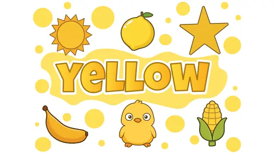 Yellow Things in Nature Coloring Page